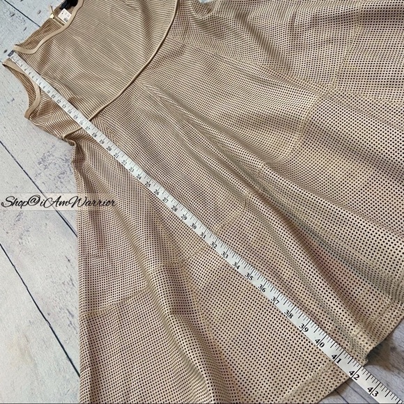 J.Crew Collection NWT rare ecru perforated leather a-line dress *shop@iamwarrior - Picture 8 of 11